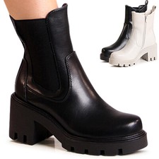 Damen plateau stiefeletten - plateau,