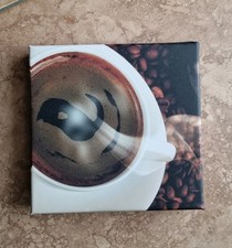Keilrahmen Fotodruck Leinwand,,Kaffee" 20 x 20 cm,neuwertig'