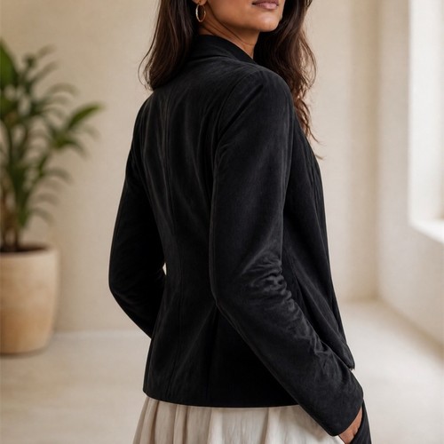 Damen samt jacke asymmetrisch - damen,