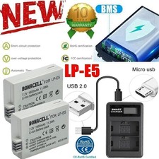 2x LP-E5 Akku + Ladegerät For
