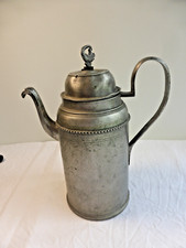 alte Kanne Krug mit Henkel Zinn Biedermeier antik  3 Punzen datiert 1819