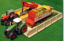 Holz Fahrsilo für Siku 1:32