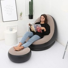 Lazy BeanBag Sofa Sitzsack Liegestuhl Hocker Puff aufblasbar Garten Wohnzimmer