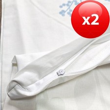 2x Kopfkissenbezug 80x80 cm