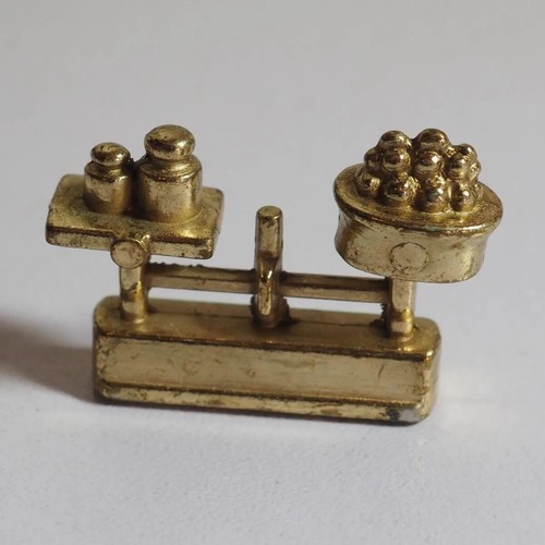 Miniatur balkenwaage metall - miniatur,
