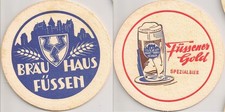 Bräuhaus Füssen - alter Bierdeckel / Bierfilz "Füssener Gold"