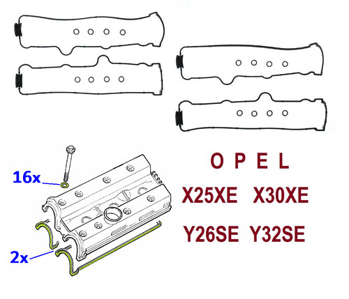 Ventildeckeldichtung set opel - ventildeckeldichtung,