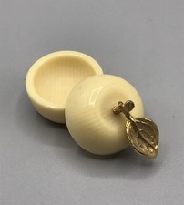 Fossiles Material Sehr Kleine Dose Apfel Miniatur Puppenstube Zubehör Selten