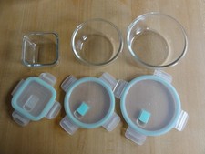 3 Steuber Glasschalen mit Deckel für Kühlschrank Ofen Mikrowelle Einfrieren  TOP