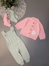 Handgestrickte Baby Set Gr