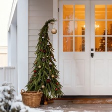 Grinch Künstlicher Weihnachtsbaum aus 100% PE Tannenbaum mit echtem Holzstamm