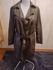 Damen Lederimitat Jacke Trenchcoat  Mantel Laura Kent schoko braun Gr.42