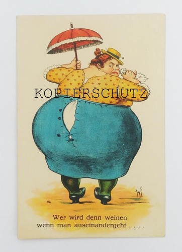 Ansichtskarte humor dicke - ansichtskarte,, humor,