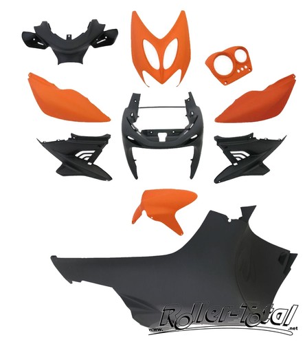 Verkleidungsset orange schwarz