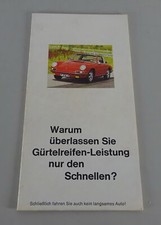 Prospekt / Broschüre Dunlop Gürtelreifen mit Porsche 911 Stand 1968