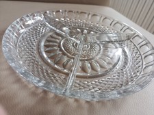 Kristall?  Teller 3-geteilt   20cm