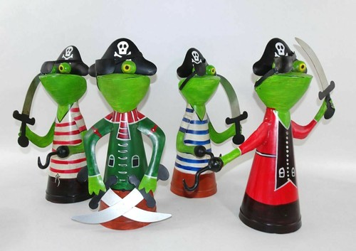 Zaunhocker frosch pirat 33cm - frosch,
