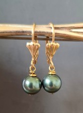 Gold- Doublé Perlen Ohrringe
