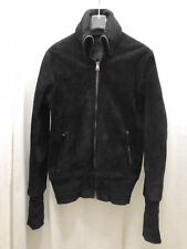 Giorgio Brato Shearling Jacke schwarz Wildleder ital. Gr. 52
