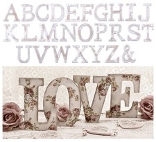 3D Holzbuchstabe Shabby Chic