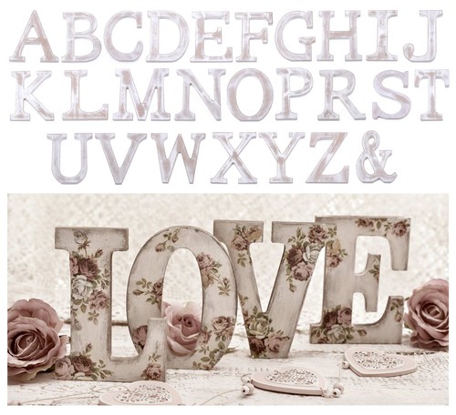 Holzbuchstabe shabby chic - shabby,
