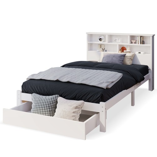 Massivholz einzelbett mit - einzelbett,