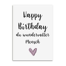 Postkarte HAPPY BIRTHDAY du