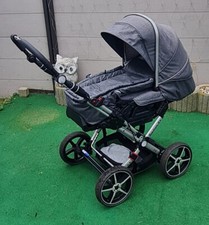 Kombi Kinderwagen +++ Hartan Topline X +++ Grau / Silber