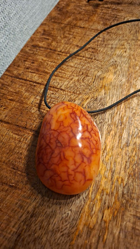 Großer achat anhänger orange - achat,