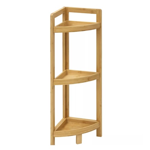Eckregal holz bambus badregal - eckregal,