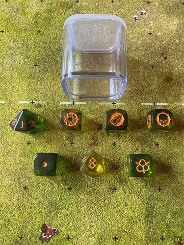 Blood bowl nurgle team dice - blood,