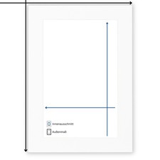 Passepartout Innenausschnitt nach Maß personalisierte Größen 1,5mm dick Clamaro