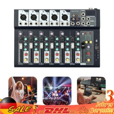7-Kanal Pro Audio Mixer Bluetooth USB Sound Verstärker Konsole Mischpult Console