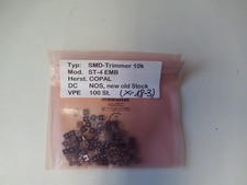 100 Stück SMD-Trimmer 10k, Modell: ST-4 EMB, Hersteller: COPAL, NOS, (X-18-3)