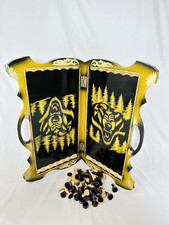 backgammon holz handarbeit