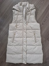 Zara Long Weste Gr. S beige Lederimitat Neu ohne Etikett Outdoor 