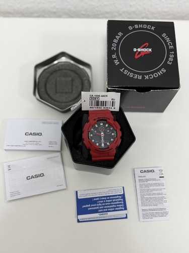 Casio shock 100b - g-shock, ga-100b-4aer