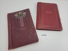 2x Fotoalben Album Jugendstil alt antik leer rot #2510709