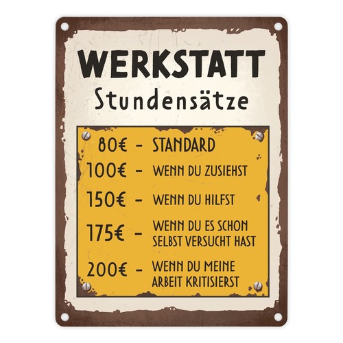 Werkstatt stundensätze - werkstatt,