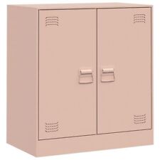 Sideboard aus Stahl in Rosa 67x39x73 cm modernes Möbelstück für Wohnzimmer