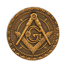 Freimaurer Anstecker – Winkel & Zirkel mit G – Antik Bronze Look – Masonic Pin