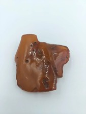 Große Bernstein-Brosche im warmen Orangeton