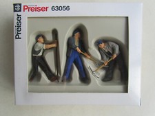 Preiser 63056 - Spur 1 - 3 Figuren / Gleisbauarbeiter in OVP