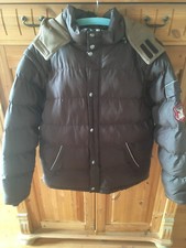 TCM Tchibo warme Winterjacke abnehmbäre Ärmel Kapuze braun Kinder Größe 158 164