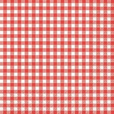 20 Servietten Karo rot Kariert