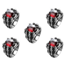  5 Pieces Deko Ringe Drachenringe Vintage -Ringe Schmuck Für Männer