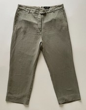 Marc O'Polo Hose Baumwolle Leinen grey dune (= grüngrau) Gr. 42