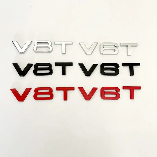 Audi v6t v8t edelstahl embleme - v6t,