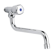 KLUDI STANDARD Spültisch-Schwenkventil 3040515, Terralux Griff, verchromt (kalt