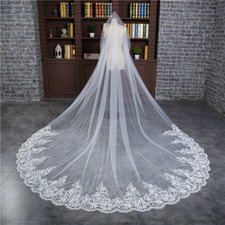 Hochzeit Brautschleier 3 Meter Schleier für Braut creme weiß/ivory C045